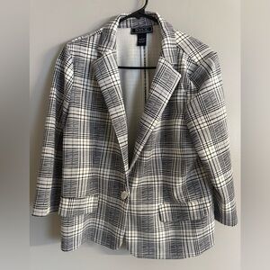 NYC Black and White Plaid Blazer